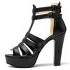 Women High Heels Pumps Summer Shoes Sandals Platform Peep Toe Party Dance Shoes Plus Size
