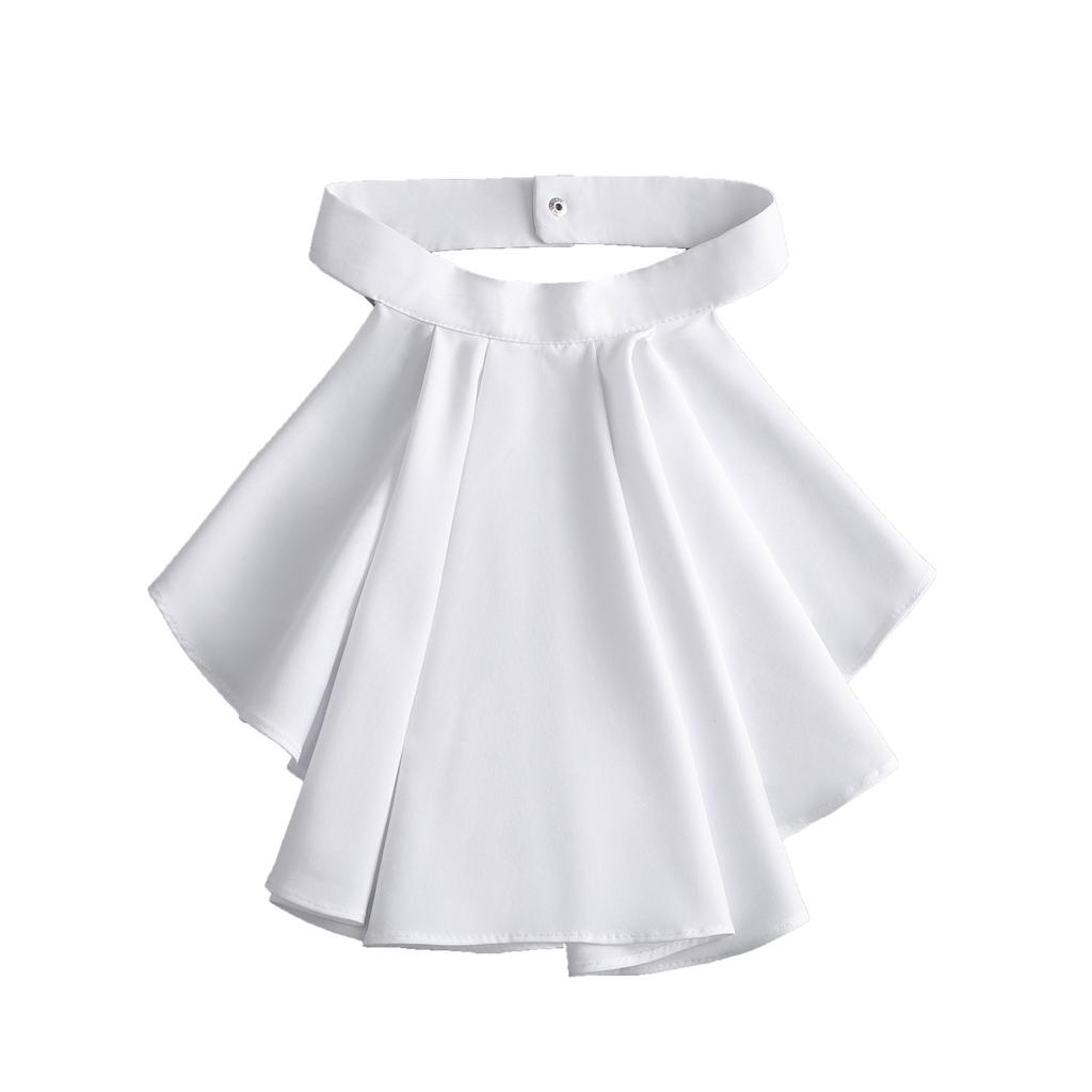 Solid Color Shirt Detachable Collar for Womens False Collar Casual Fake Collar Lapel Detachable Half Shirt Blouse Dickey