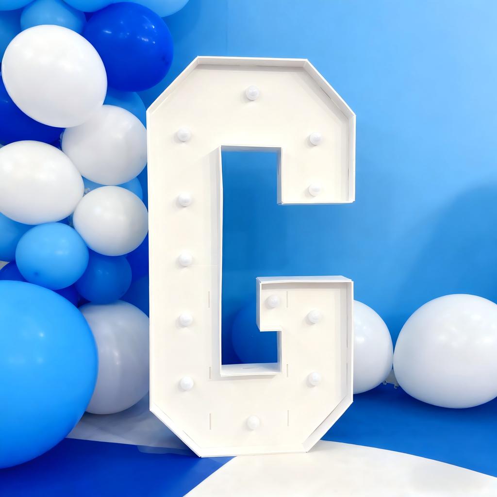 С светодиодной подсветкой Cool White, Letter KT Board 4 фута/120 см – Фон для свадьбы, дня рождения, Декор, Декор для выпускного вечера – Световой знак-вывеска