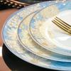 Korean Style Bone China Dishware Set: Plates, Bowls & Spoons for Family Dining