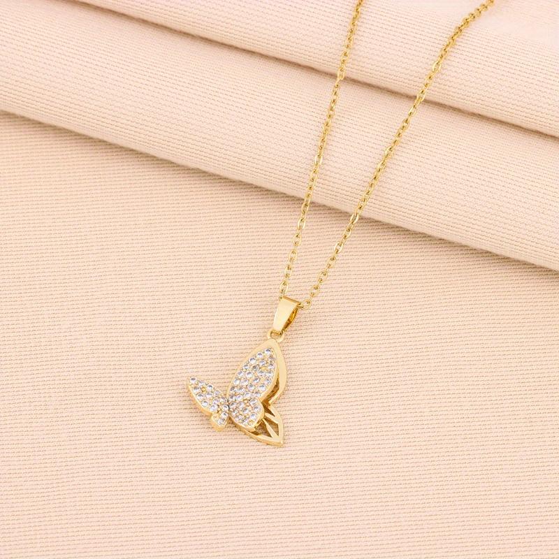 Новый темперамент, Ожерелье с подвеской-бабочкой в стиле легкой роскоши, Милое женское ожерелье, Свадебные украшения для женщин