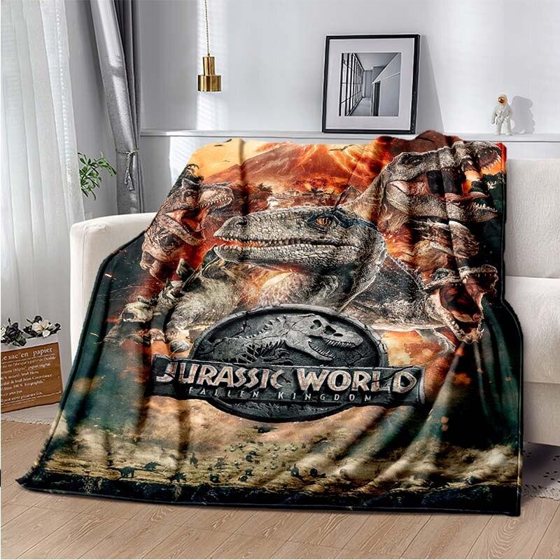Флисовое одеяло с 3D принтом «Парк Юрского периода» для кроватей, походов, пикников, толстое одеяло, модное флисовое покрывало, одеяло