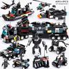 SWAT City Police Truck Building Blocks Sets Ship Helicopter Vehicle DIY Blocks Creator Bricks