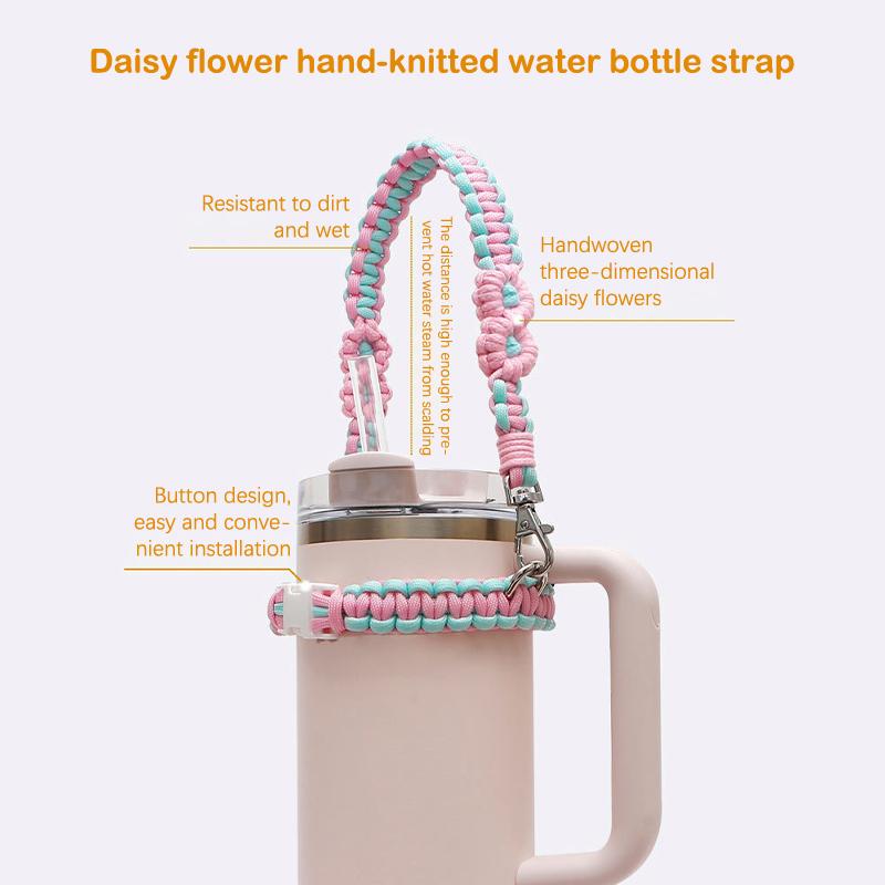 Ремешок для бутылки с водой в стиле бохо подходит для большинства бутылок объемом 30-40 унций, держатель для бутылок с водой для аксессуаров для чашек