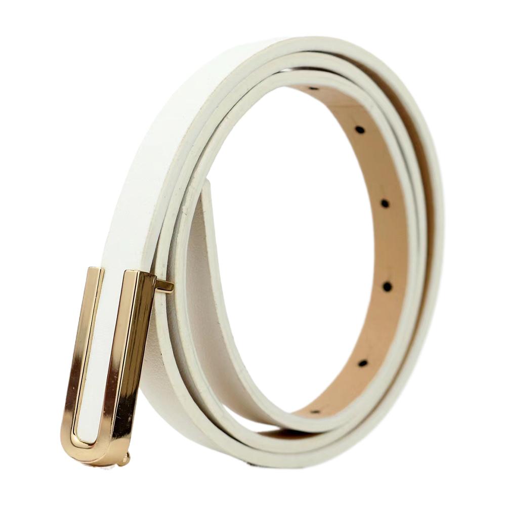 Модный и универсальный тонкий ремень из черной кожи для женщин, декоративный ремень для платья, простой корейский стиль, костюмный белый маленький ремень