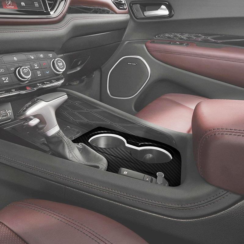 Наклейки на декоративную крышку панели переключения передач автомобиля, подходят для Dodge Durango 2014-2022, аксессуары для интерьера, ABS, углеродное волокно