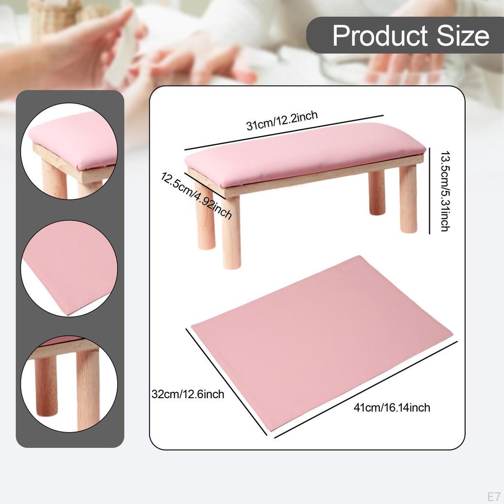 Подлокотник для маникюра Подставка для рук из дерева Подлокотник для маникюрного салона