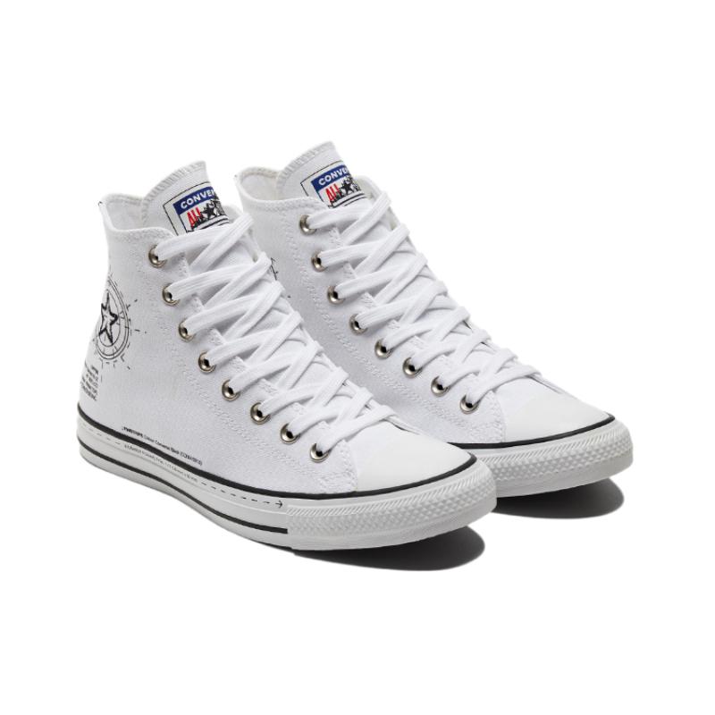 Converse Удобные повседневные парусиновые кеды All Star с высоким верхом, унисекс, черно-белые