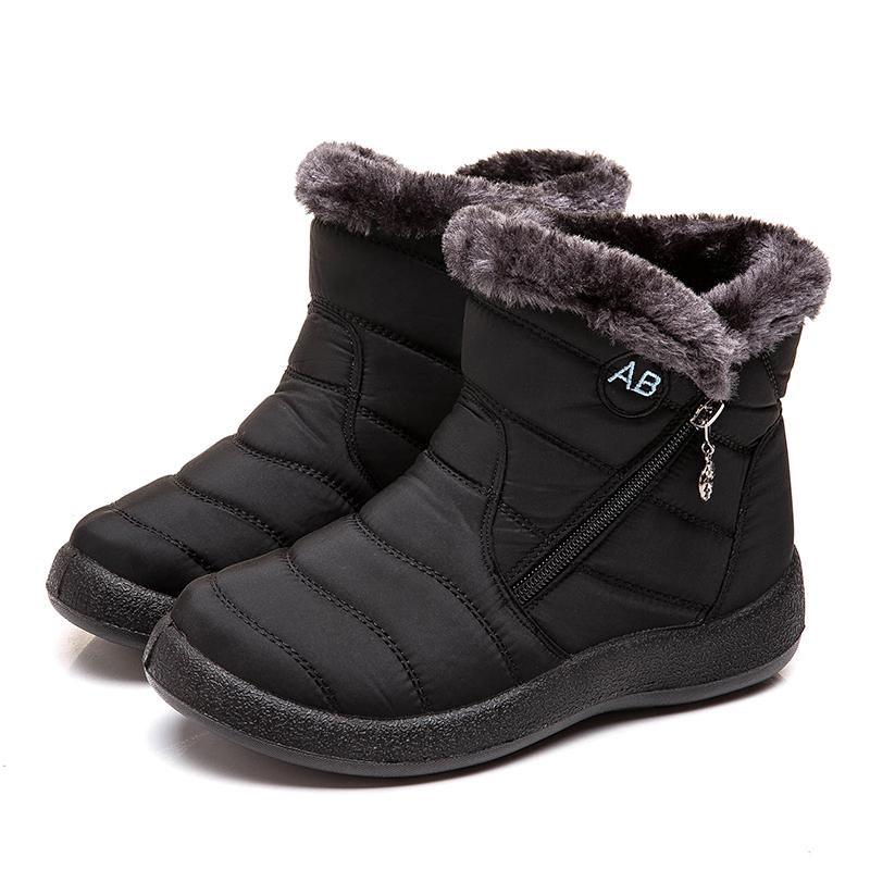 Fashion Snow Boots Women Comfortable Ladies Shoes Waterproof Shoes For Women Zipper Women Shoes Soft Keep Warm Winter Boots Botas Mujer