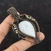 Подвеска Rainbow Moonstone, подвеска из медной проволоки, подвеска из драгоценных камней, подвеска ручной работы из титановых бусин, подвеска в подарок маме, ювелирные изделия из медной проволоки