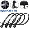 100 шт. Самозатягивающиеся кабельные стяжки с отверстием для винта Сверхпрочные стяжки-молнии для шнуров Ежедневный ремонт автомобиля