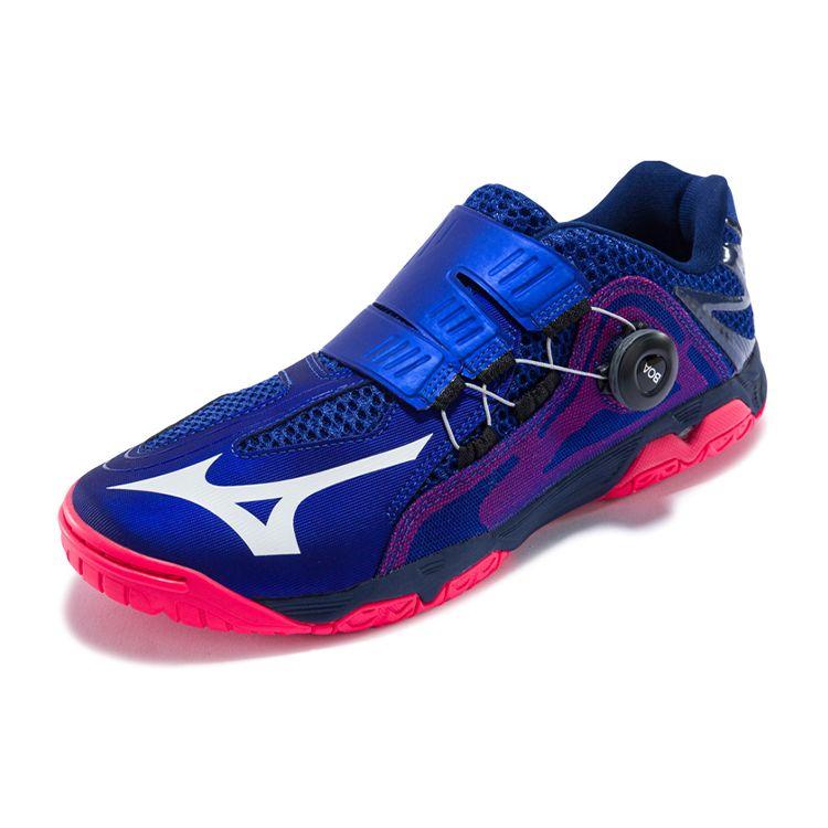 Mizuno Wave Medal Boa Дышащие Нескользящие Прочные Низкие Тренировочные Кроссовки Унисекс Синий Красный 81GA201220