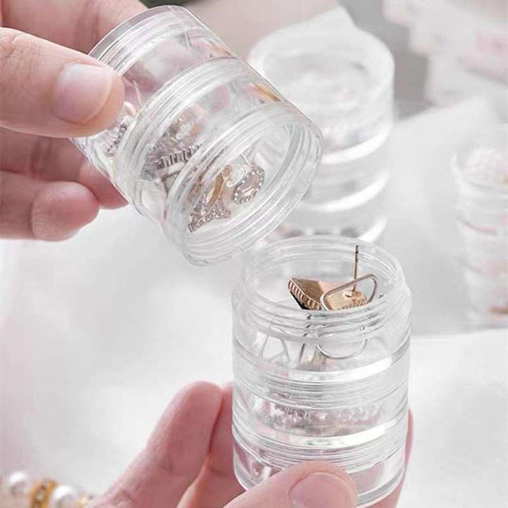 Многослойная вращающаяся пластиковая коробка для хранения ювелирных изделий, женская шкатулка для драгоценностей, настольный футляр для ювелирных изделий