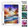 Алмазная картина Приморский Полный Круглый Вышивка Пейзаж Мозаика Декор Для Дома 30x40cm/12x16inch