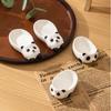 Креативная керамическая тарелка для вкуса в виде панды, милый дизайн, тарелка для обмакивания для хот-пота, бытовая керамическая тарелка, мультяшная маленькая тарелка, тарелка для приправ
