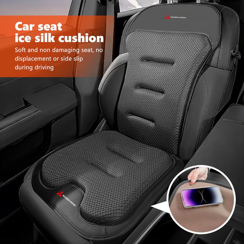 dnsh2 For Mitsubishi Car Seat Cover Ice Silk Seat Waist Cushion Covers Auto Seats Protection Pad Outlander Pajero Sport Lancer EX ASX