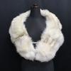 SAGA FOX Натуральный мех Типпет Шарф 114см Ширина 10-15см Белый Для кимоно Формальный(ИСПОЛЬЗОВАЛ)