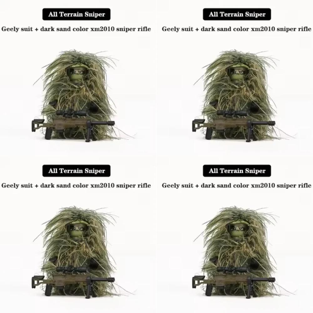 Military All-Terrain Sniper Camouflage Clothing Building Blocks Soldier Figures Weapon AWM Gun Parts MOC Game Bricks Kids Toys