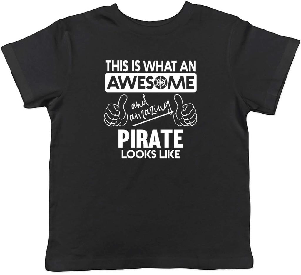 Awesome & Amazing Pirate Kids T-Shirt Jolly Roger Childrens Boys Girls Gift