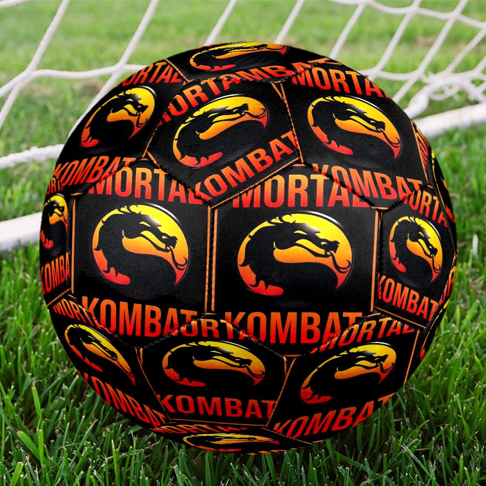 Dark Warrior's Mortal Kombat Size 5 Soccer Ball,Indoor/Outdoor Suitable for Training Matches Tournaments Practice Games Perfect Gift for Fan