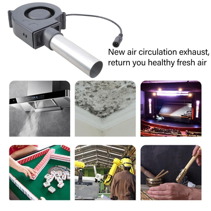 Регулируемая скорость 12В вентилятор 5500 об/мин высокий CFM для вентиляции дровяной печи, для кемпинга на открытом воздухе, совместим с металлическим воздуховодом