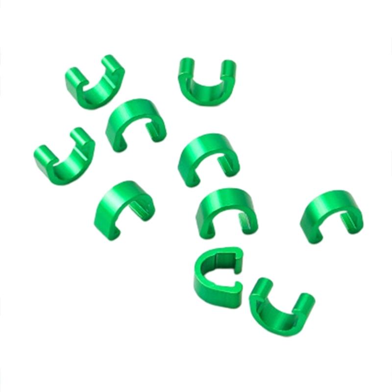 10Pcs Bike Brake Cable Housing Clip Aluminum Alloy Guide Brake Cable C-clips Guide Clamp for Mountain Bike Road Bicycles