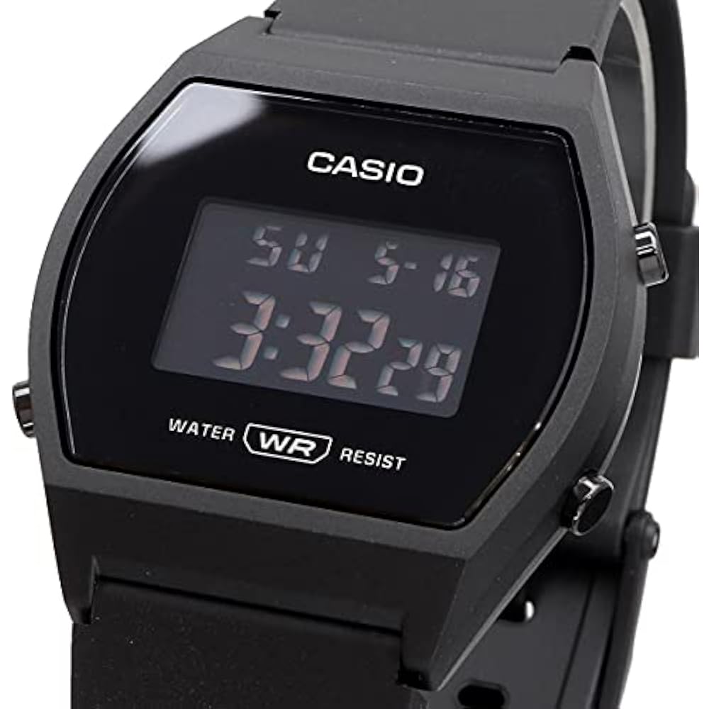 Casio Стандартные цифровые часы CASIO для женщин и девушек LW-204-1B (Без подарочной коробки) Черный инвертированный ЖК-дисплей ...