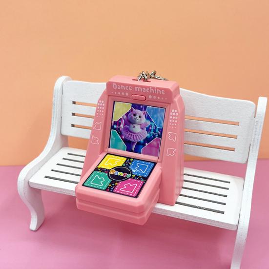 Мини-аркадный танцевальный автомат с брелоком и музыкальной реакцией, портативная игровая консоль для детей и взрослых, работающая от батареек, танцевальный игровой автомат, брелок, игрушка