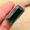 Великолепное ювелирное кольцо из стерлингового серебра 925 пробы с драгоценным камнем ручной работы из хром-диопсида для женщин