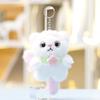Stuffed Cat Figure Keyring With Polyester Fiber Filling For Girls Gift And Personal Accessory