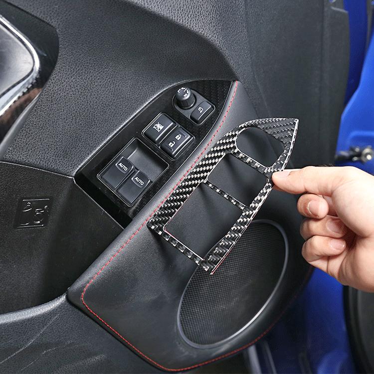 Мягкое углеродное волокно в стиле автомобиля, дверное стекло, переключатель, рамка, наклейка для Subaru BRZ/Toyota 86 2012-Авто интерьер
