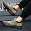 Модные и модные дышащие легкие летные тканые туфли большого размера, походная обувь, носки, обувь для спорта и отдыха на открытом воздухе