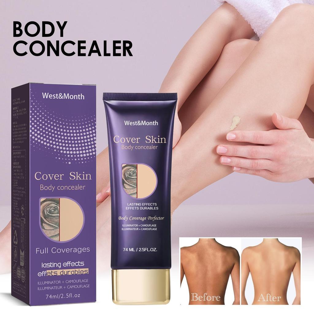 West&Month Body Concealer Водонепроницаемый маскирующий тату, шрамы, родимые пятна, невидимый консилер для тела