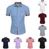 Men Fashion Casual Short-sleeved Slim Shirts Business High-end Men Shirts
