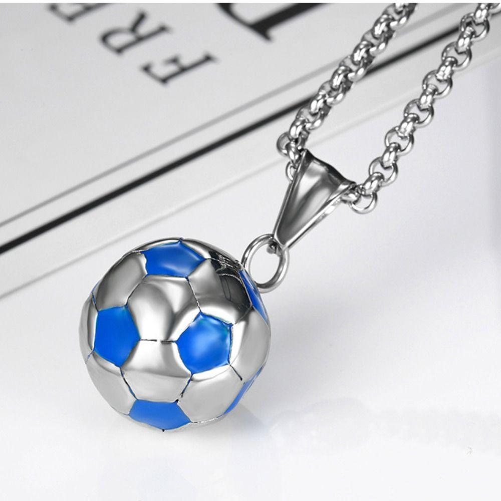 Soccer Shape Casual Soccer Pendants 3D Charm Necklace Fashions Football Necklaces Boys Girl