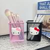 Милый Sanrio Hello Kitty Подставка для ручек Студенческая Аниме Подставка для карандашей Учебные Канцелярские Принадлежности Мультяшная Металлическая Настольная Коробка для Хранения