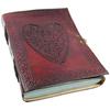 Handmade Paper Bound Vintage Heart Embossed Leather Album Photo Journal Notebook