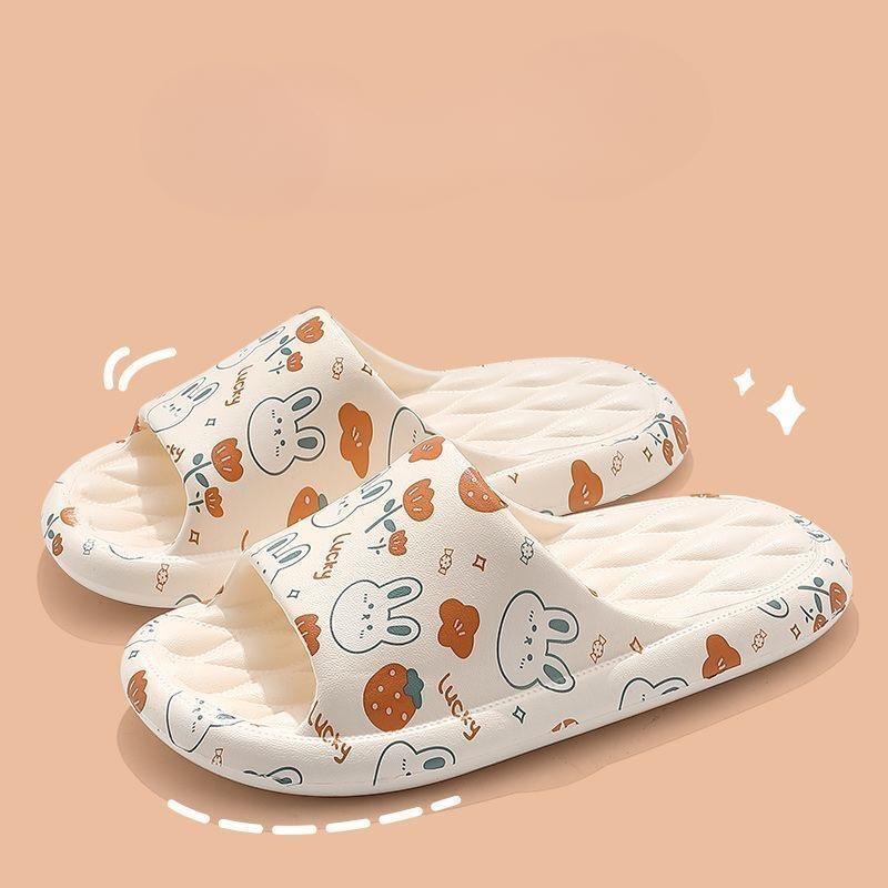 Закажите на размер больше мужские летние тапочки пляжные сандалии шлепанцы с принтом на толстой подошве для мальчиков и девочек унисекс домашняя банная обувь большой размер 44-45