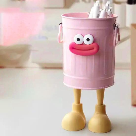 Инс Высокоценный Мультяшный Персональный Держатель для Ручек Студенческий Настольный Офисный Большая Вместимость Милый Простой Ретро Ведро для Хранения