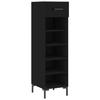 VidaXL Shoe Cabinet Black 30x35x105 Cm Engineered Wood 829677