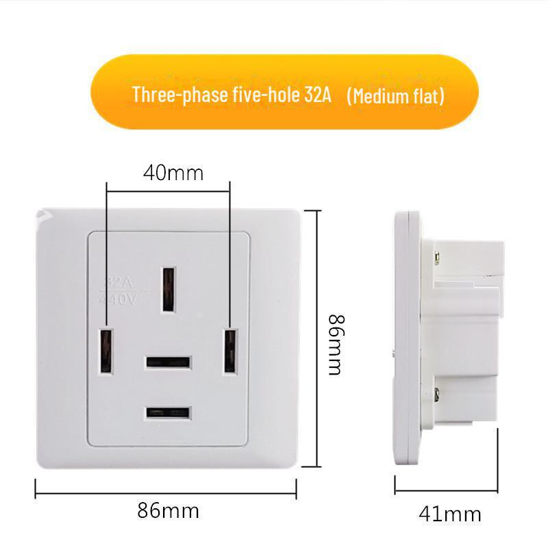 Розетка для кондиционера типа 86 высокой мощности, 20 А с выключателем и 25 А трехфазная четырехпроводная панель