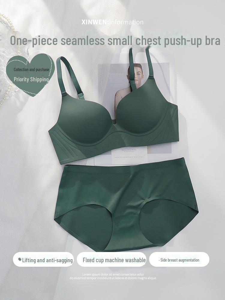 Комплект цельного бесшовного нижнего белья для девочек с поддерживающим бюстгальтером