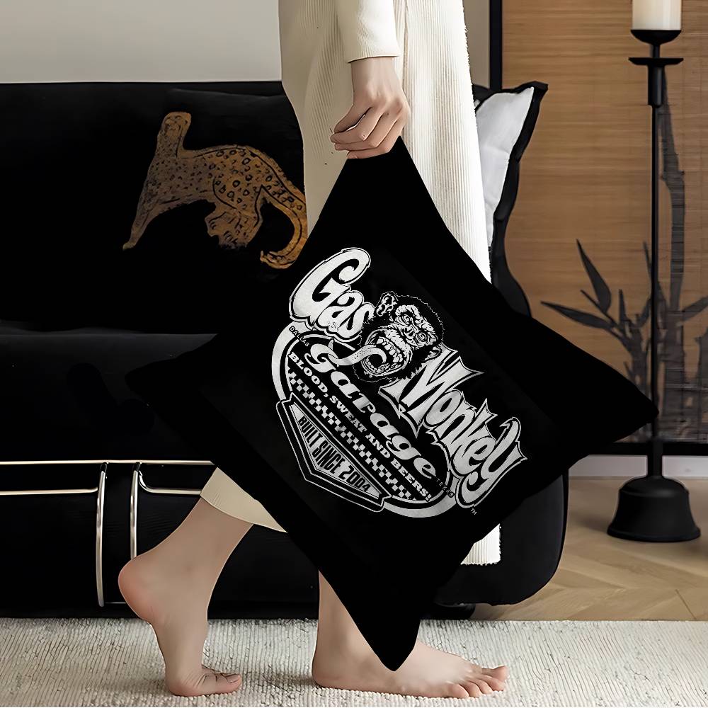 GGas MMonkey GGarage Logo Personalized Pillow Cover Kids Bedroom Wild Party Decor Pillowcase kid Birthday shower Gift