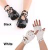 New Rivet Ride Leather Mittens Fingerless Punk Glove Gloves