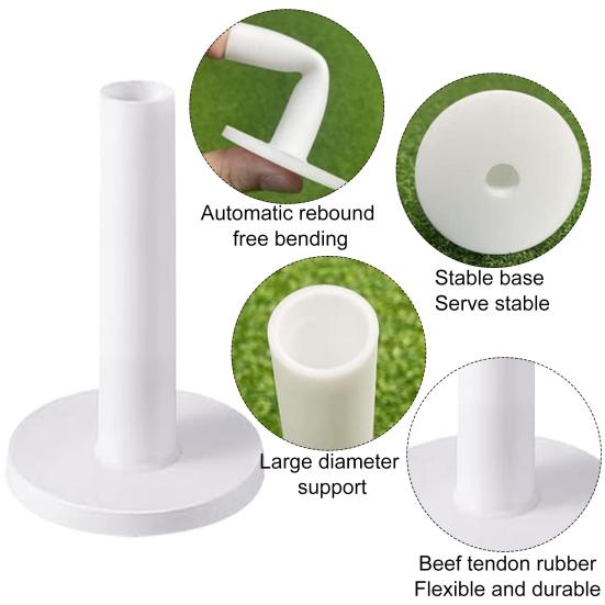 Резиновые футболки для гольфа со стабильным основанием, износостойкие компактные размеры, легкие портативные футболки для гольфа, инструмент для занятий гольфом на открытом воздухе