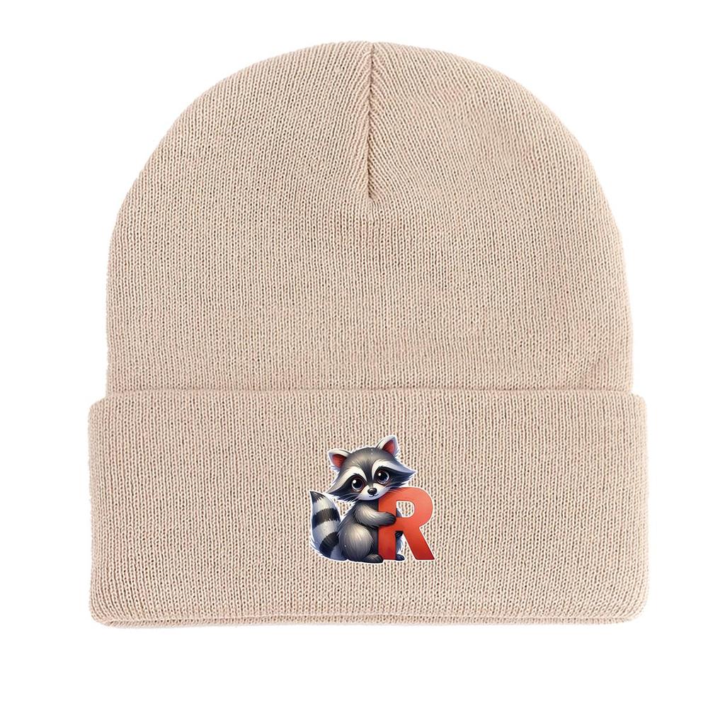 1 шт., вязаная шапка с буквами алфавита от A до Z и принтом животных, 260 вязаных шапок на выбор, для мужчин и женщин