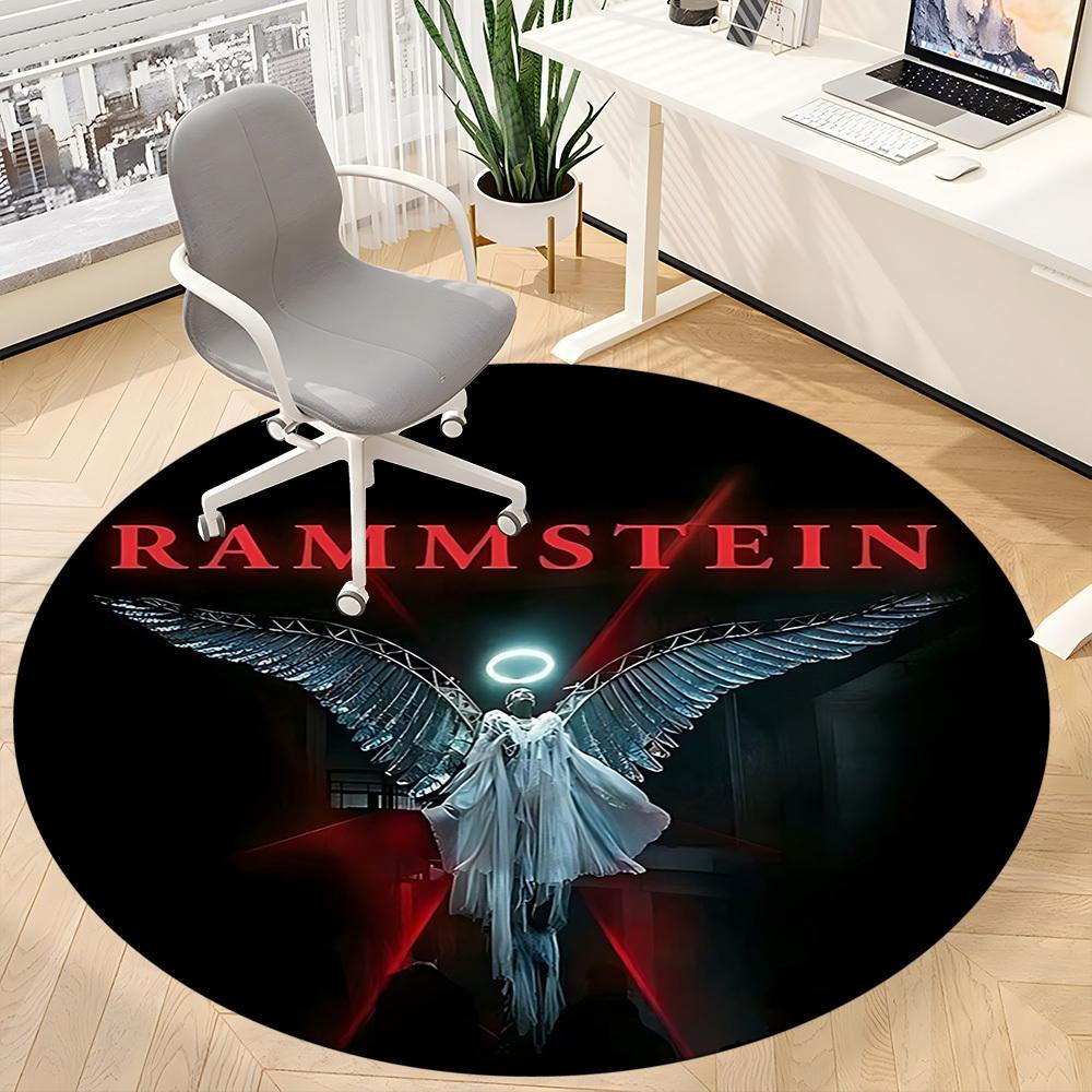 1 шт. Ковер Rammstein, Круглый, Нескользящий, Прочный, Большого размера, Офисный ковер, Подходит для офиса yy250908058