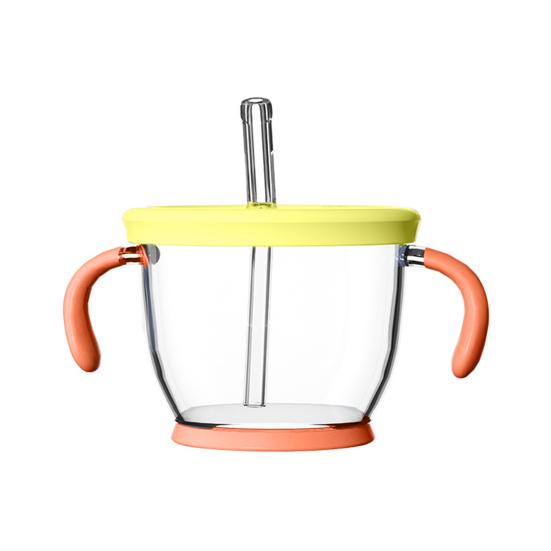 150ml Drinking Cup with Handles Baby And Toddler Sippy Cup Capacity Silicone Straw Easy-to-Grip Handle Mini Cup Reusable Children Tumbler