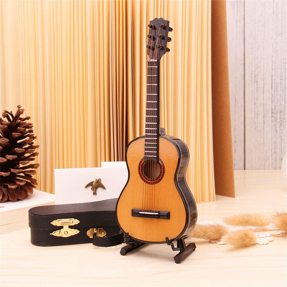 Dolls House Miniature Guitar Desk Decor Guitar Scale Model Acoustic Guitar Toys Guitar Ornaments