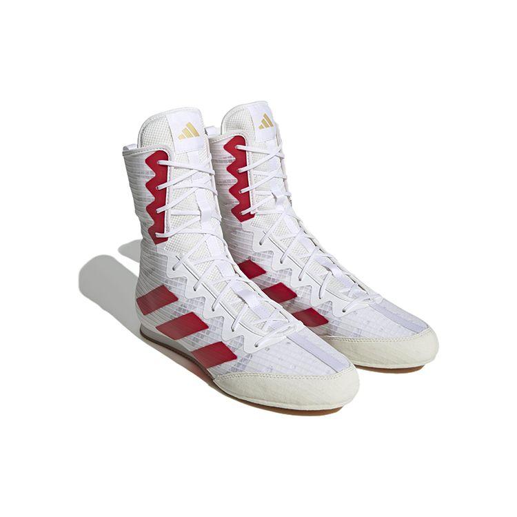 Adidas Box Hog 4 Non-Slip High-Top Boxing Shoes Unisex Shoes White Red HP9613